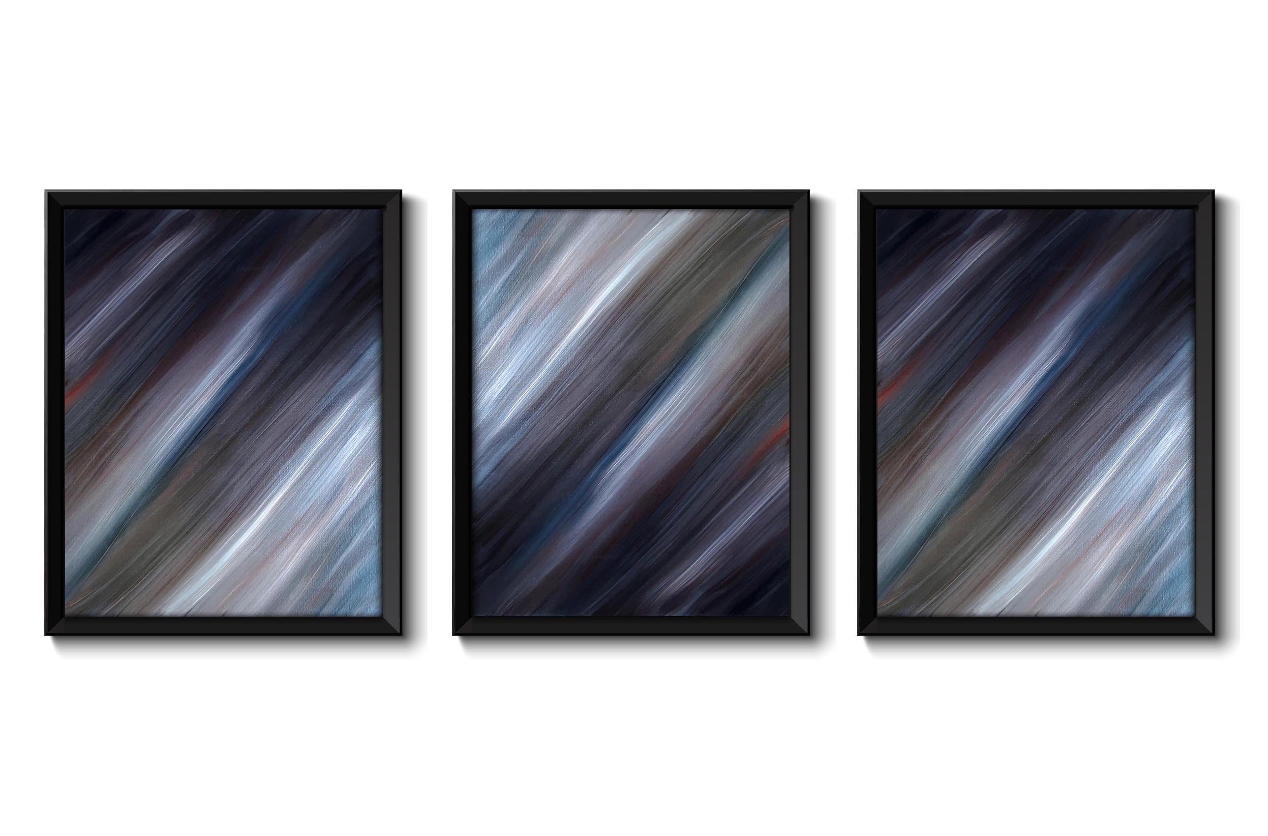 Abstract Painting Fine Art Print Brown Beige Black White Stripes Modern Wall Decor Bedroom Bathroom 