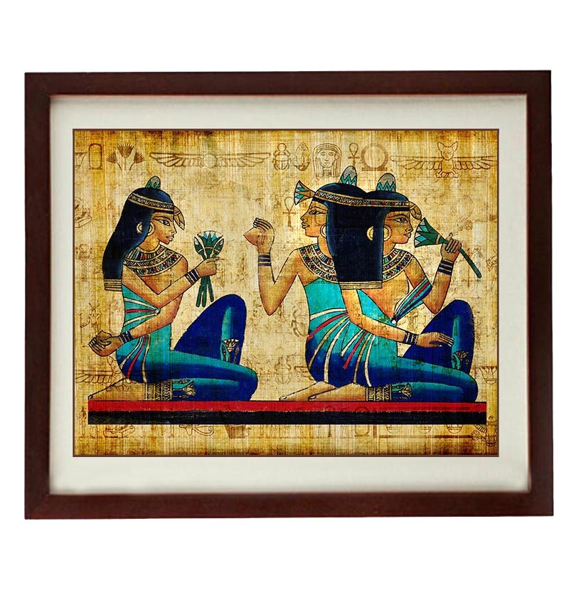 Egyptian Queen Wall Art Print Parchment Paper Old Antique Style Printable Vintage Ancient Egypt Peop