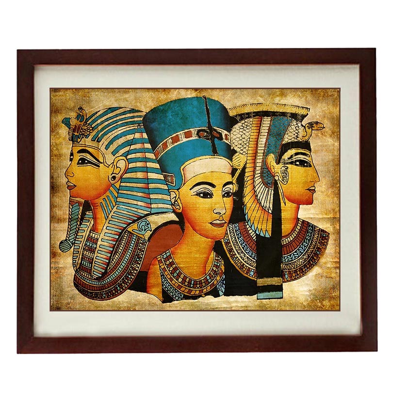 Egyptian King Queen Art Print Tutankhamun Ancient Egypt Wall Art Old Antique Style Printable Egypt K