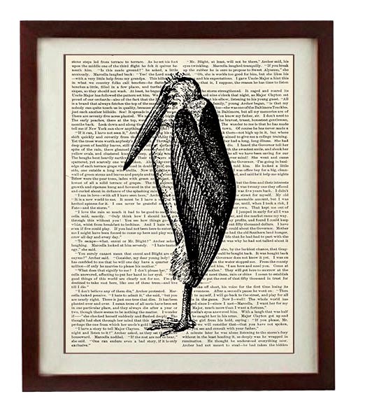 Pelican Bird Vintage Style Print Art Print Book Page Dictionary Old Antique Printable Vintage Animal