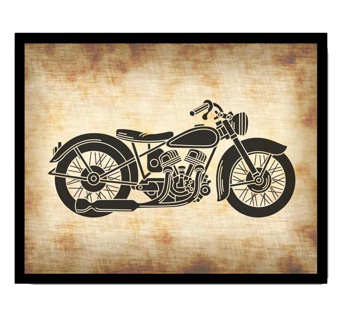 Vintage Motorcycle Print Art Print Parchment Paper Old Style Antique Printable Vehicle Transportatio