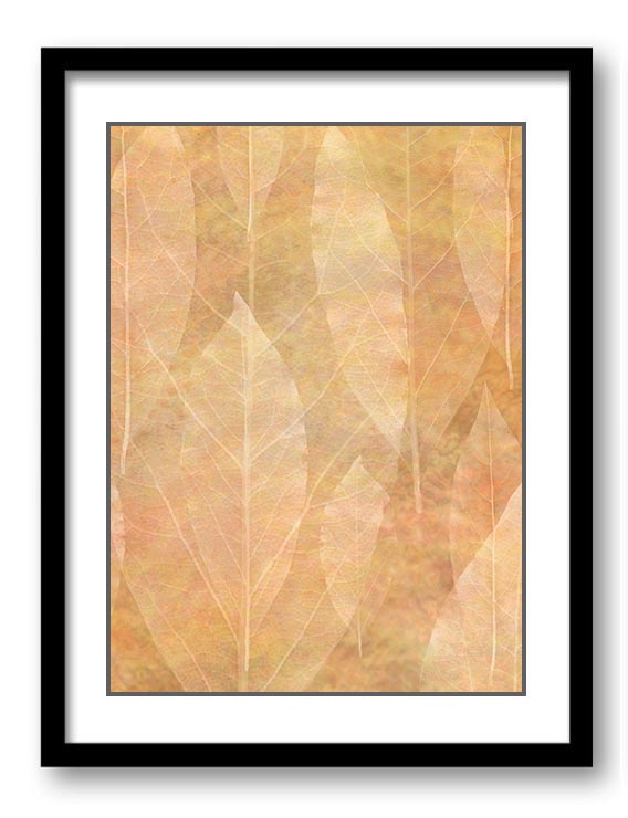 Leaves Leaf Vein Print Beige Cream Brown Nature Art Print Old Antique Vintage Printable Bathroom Bed