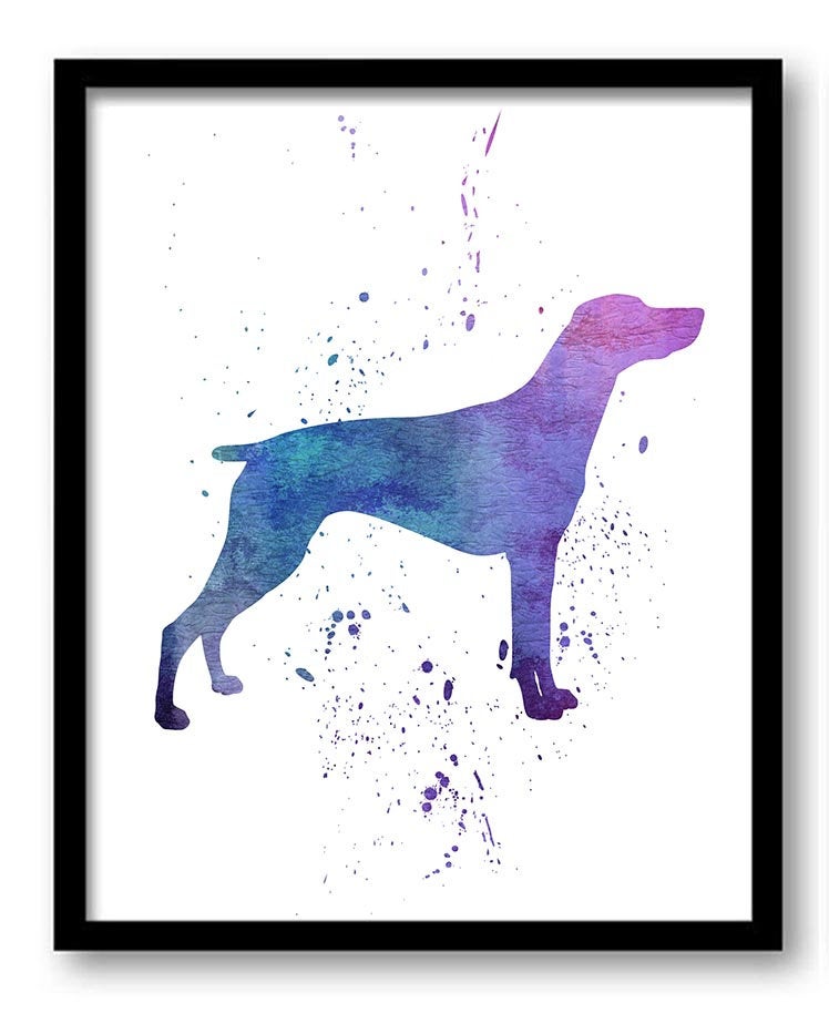 Doberman Dog Watercolor Art Painting Print Poster Dog Art Painting Dog Breeds Home Decor Wall Art Pi