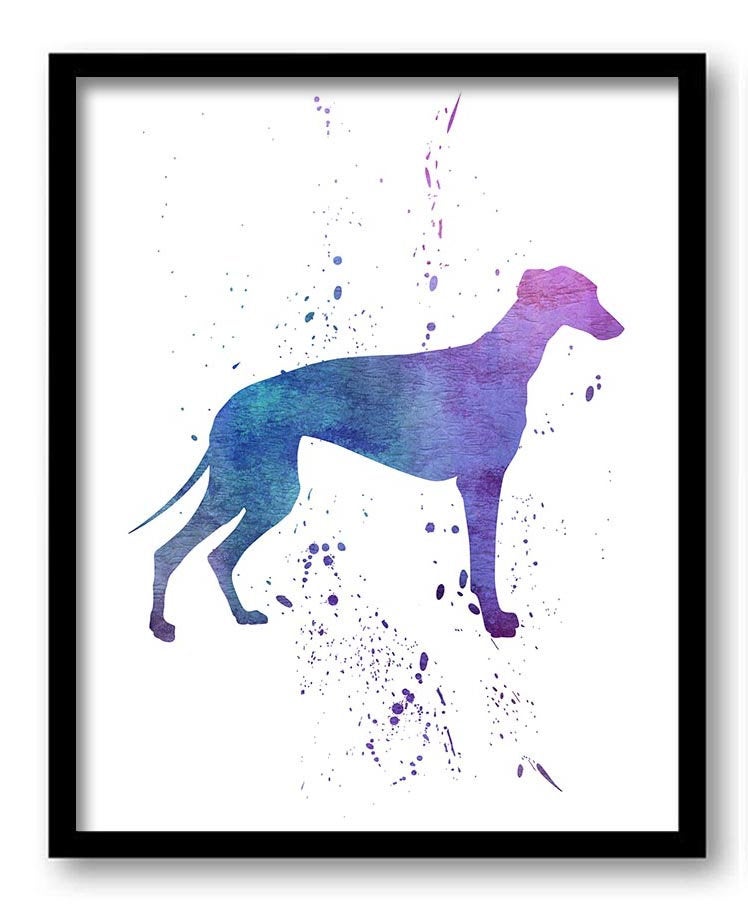 Greyhound Dog Watercolor Art Painting Print Poster Dog Art Painting Dog Breeds Home Decor Wall Art P