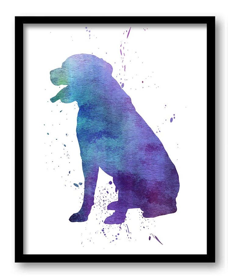 Rottweiler Dog Watercolor Art Painting Print Poster Dog Art Painting Dog Breeds Home Decor Wall Art 