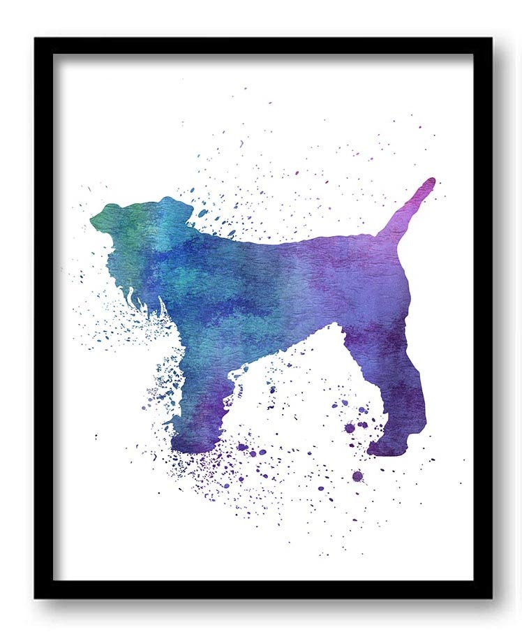 Terrier Dog Watercolor Art Painting Print Poster Dog Art Painting Dog Breeds Home Decor Wall Art Pin